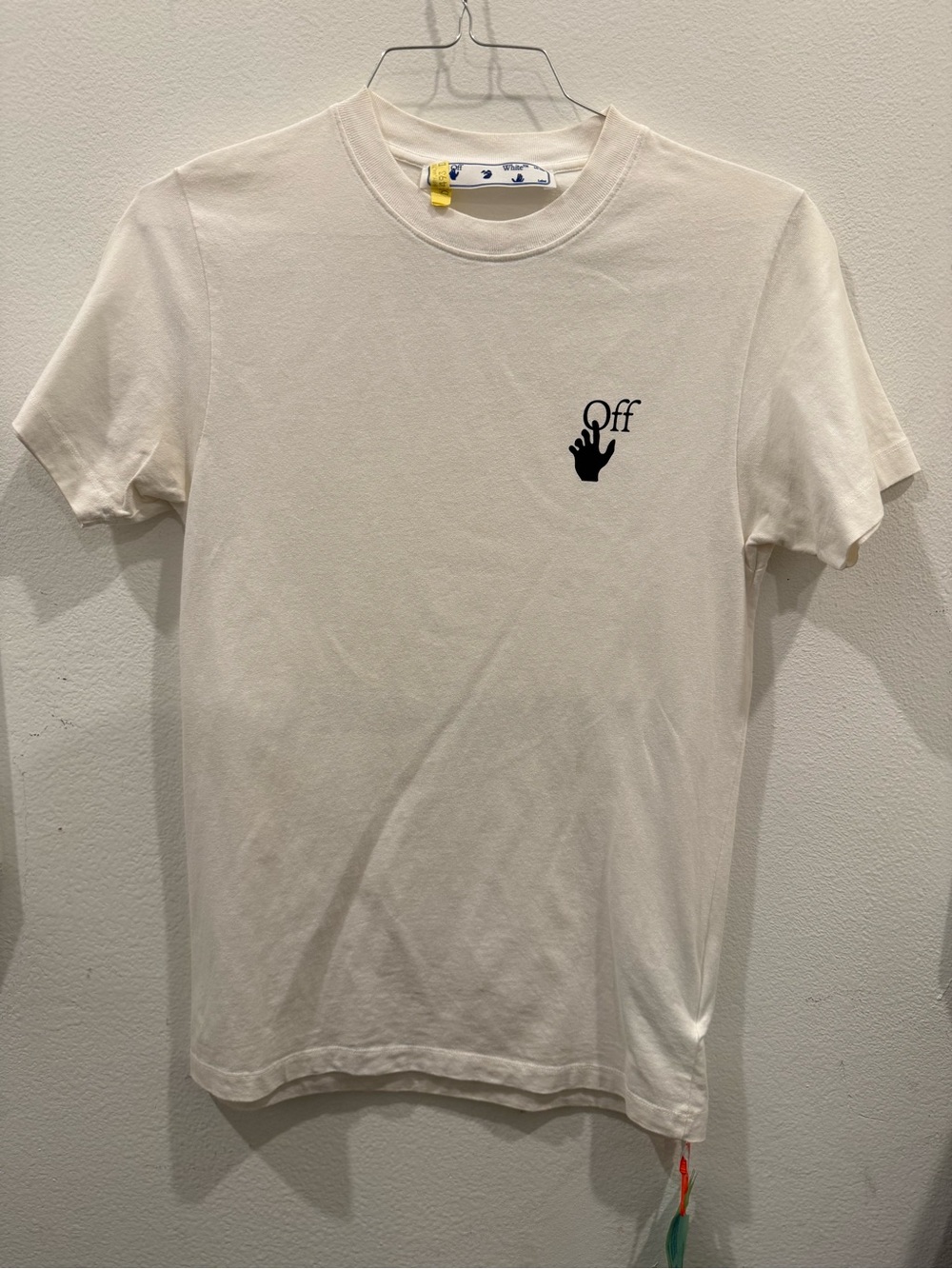 Off-White White Logo Graphic Print Crew Neck Short Sleeve T-Shirt Men's XS MPN